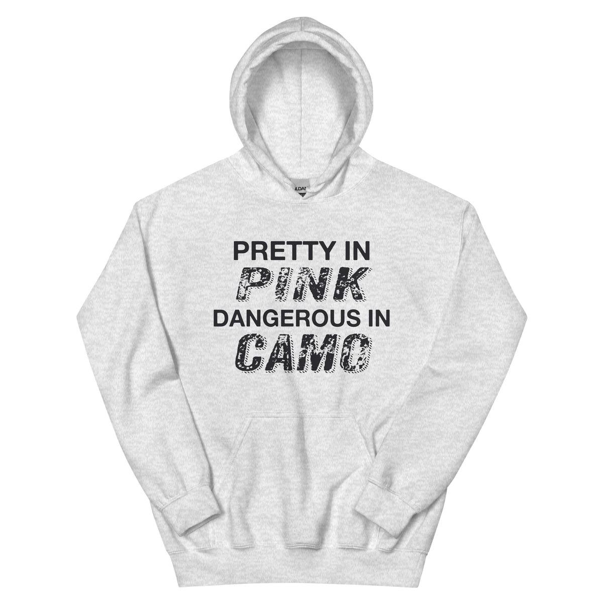 Pretty in Pink, Dangerous in Camo Unisex Hoodie