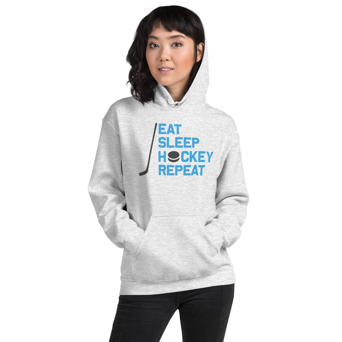 Eat Sleep Hockey Repeat Unisex Hoodie
