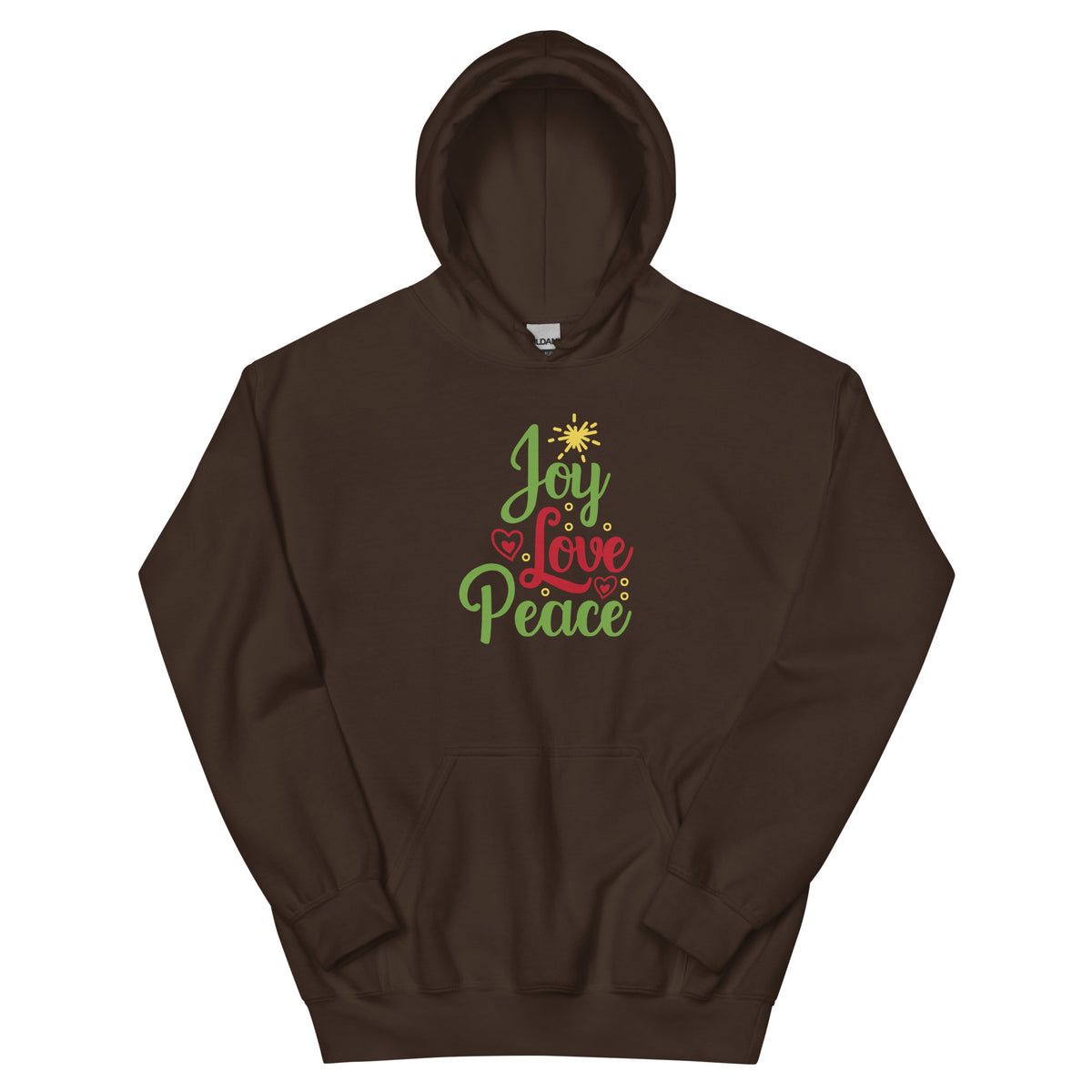 Joy Love Peace Christmas – Sparkle Script Unisex Hoodie