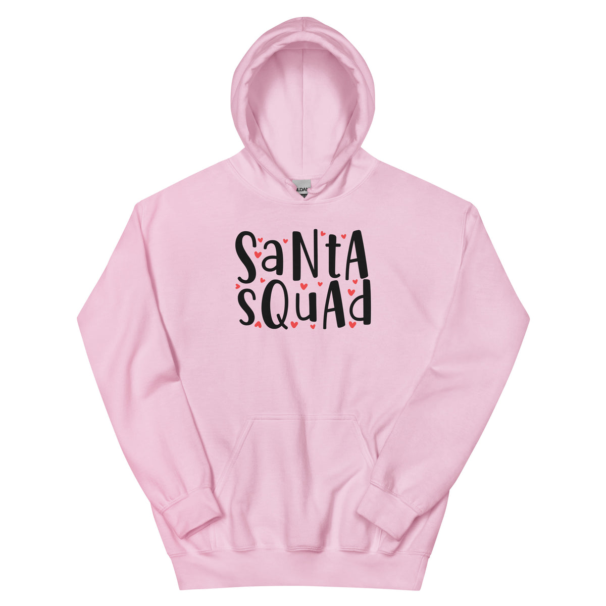 Santa Squad Christmas – Bold Black Letters Unisex Hoodie