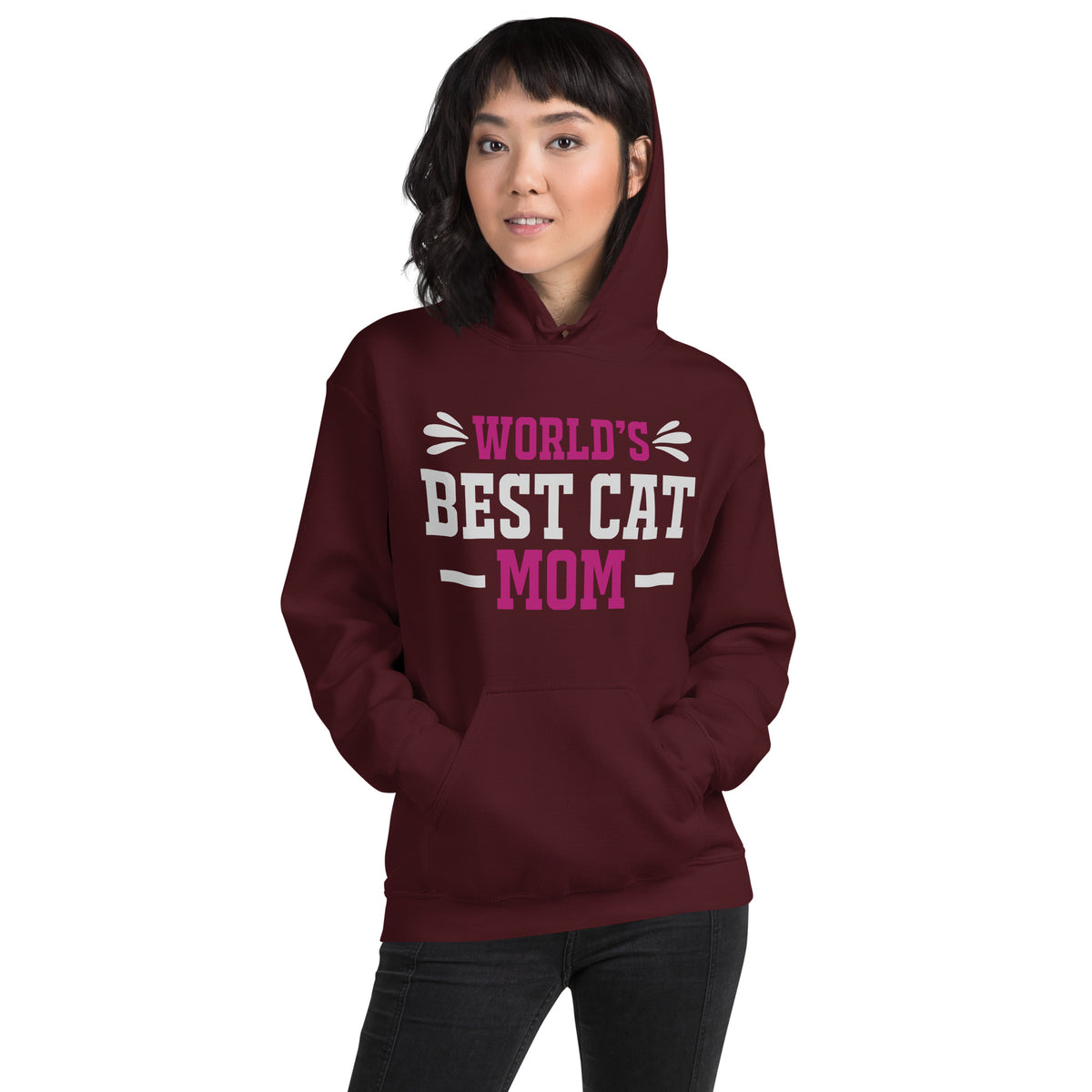World's Best Cat Mom – Classic Pink Unisex Hoodie