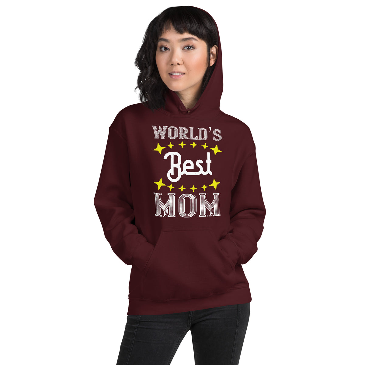 World's Best Mom – Gold Stars Unisex Hoodie