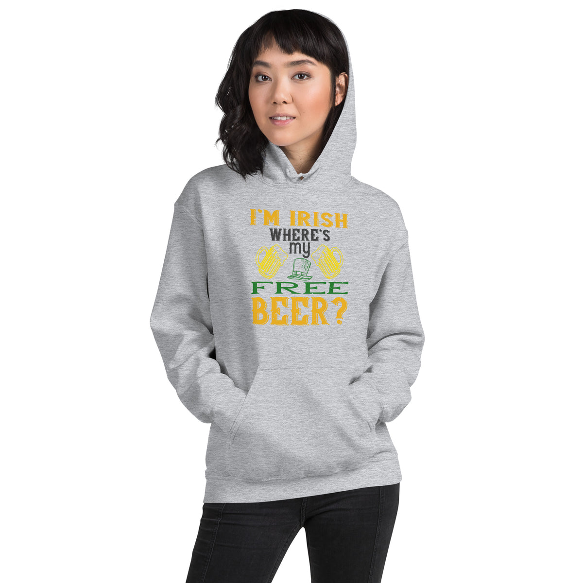 I'm Irish, Where's My Free Beer? St. Patrick's Day Unisex Hoodie