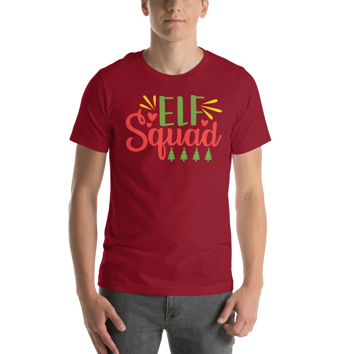 Elf Squad Christmas – Pine Trees Unisex T-Shirt