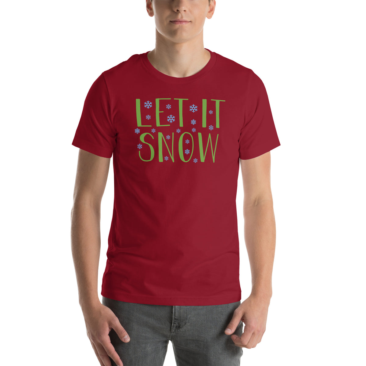 Let It Snow Christmas – Snowflakes Unisex T-Shirt