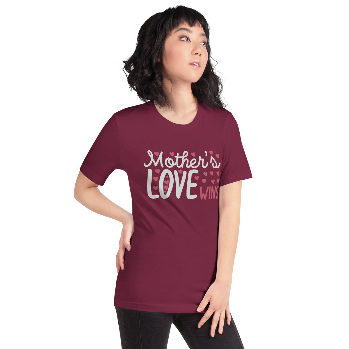 Mother's Love Wins – Hearts Unisex T-Shirt