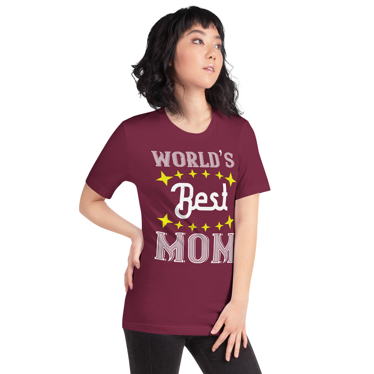World's Best Mom – Gold Stars Unisex T-Shirt