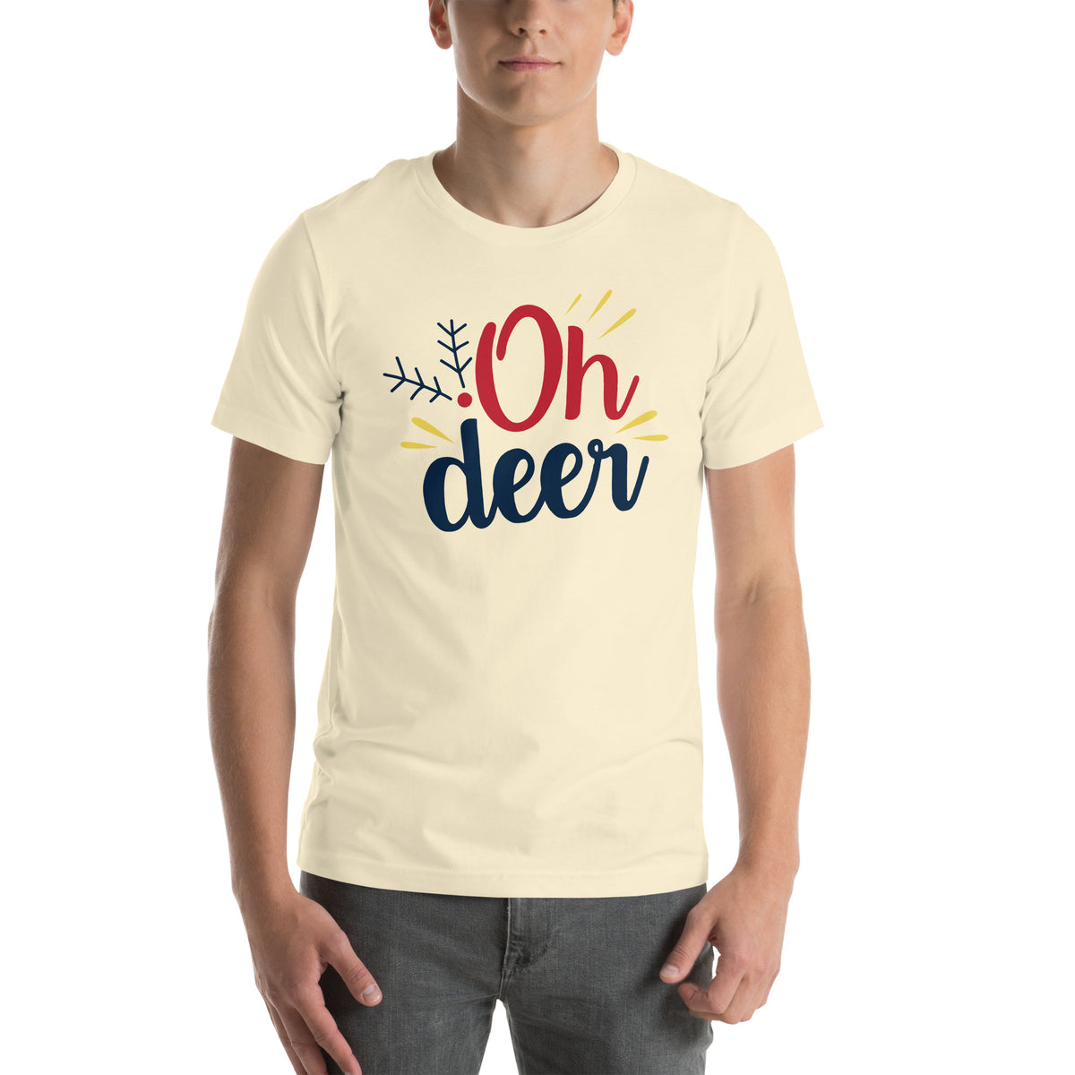 Oh Deer Christmas – Bold Script Unisex T-Shirt