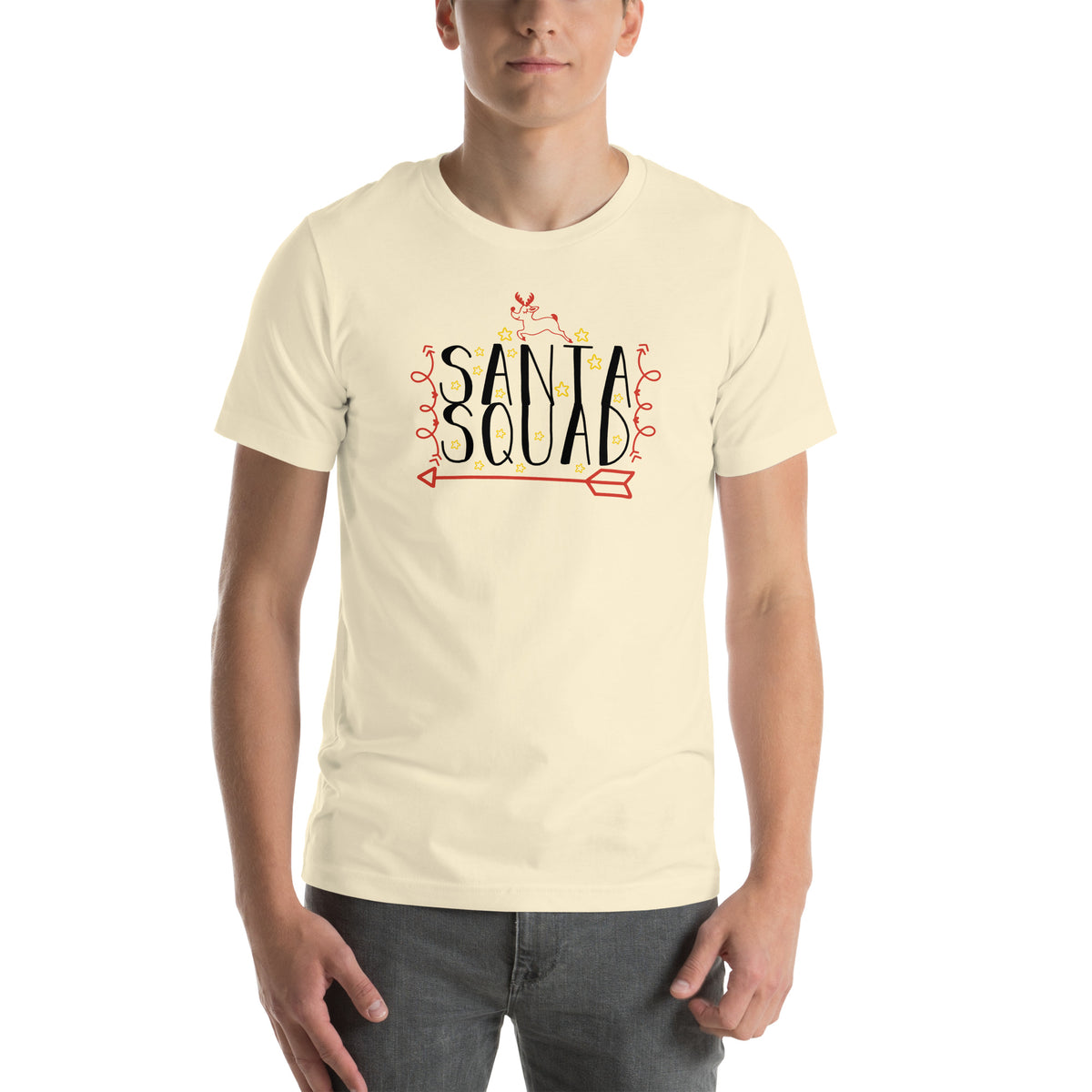 Santa Squad Christmas – Reindeer Arrow Unisex T-Shirt