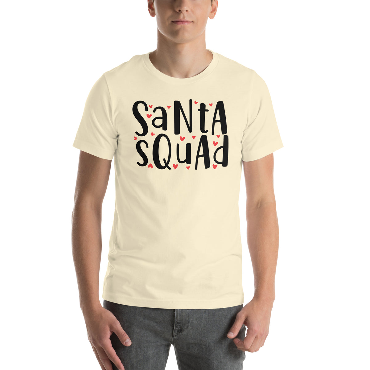 Santa Squad Christmas – Bold Black Letters Unisex T-Shirt
