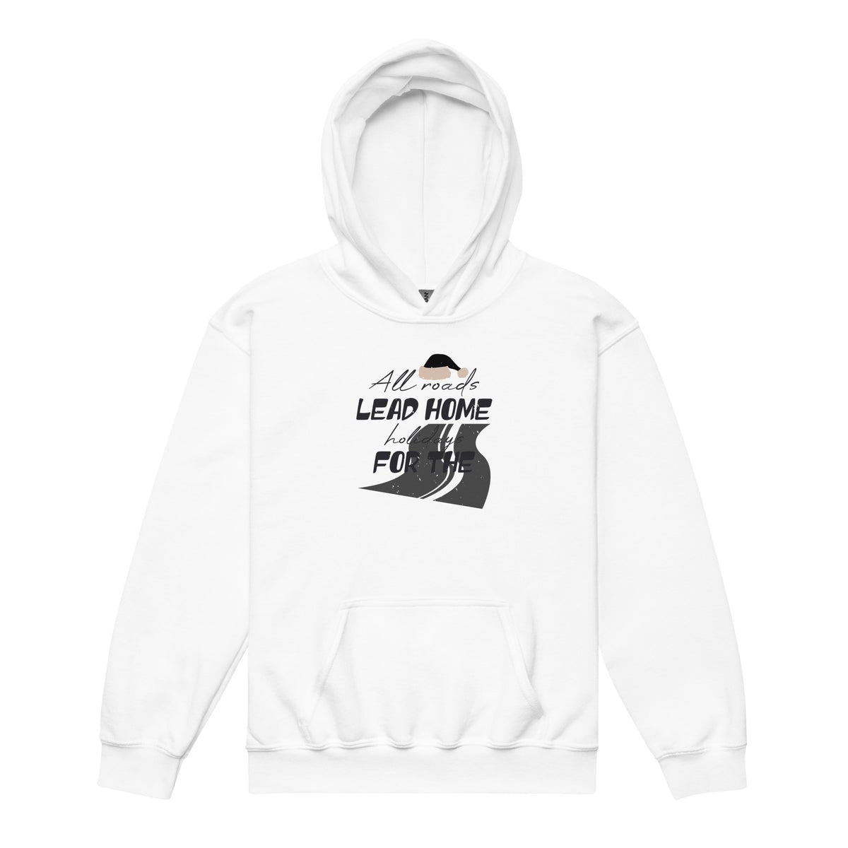 All Roads Lead Home for the Holidays Christmas Kids Hoodie