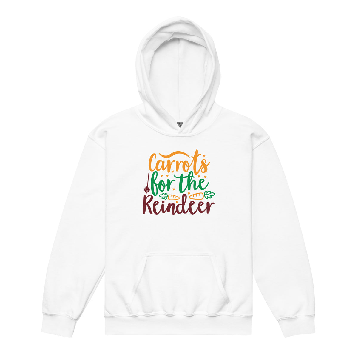 Carrots for the Reindeer Christmas Kids Hoodie