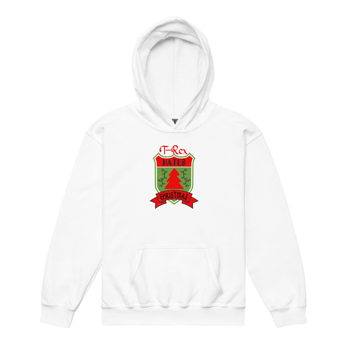 T-Rex Hates Christmas Kids Hoodie
