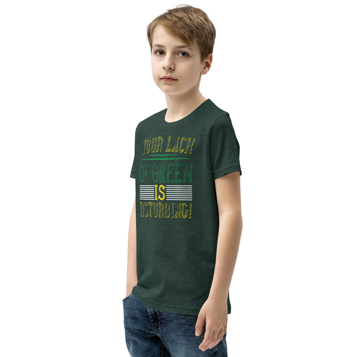Your Lack of Green Is Disturbing! St. Patrick's Day Kids T-Shirt