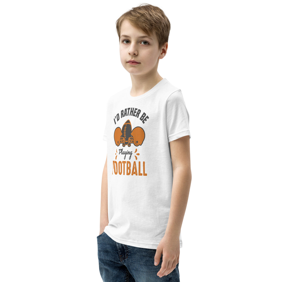I'd Rather Be Playing Football Kids T-Shirt