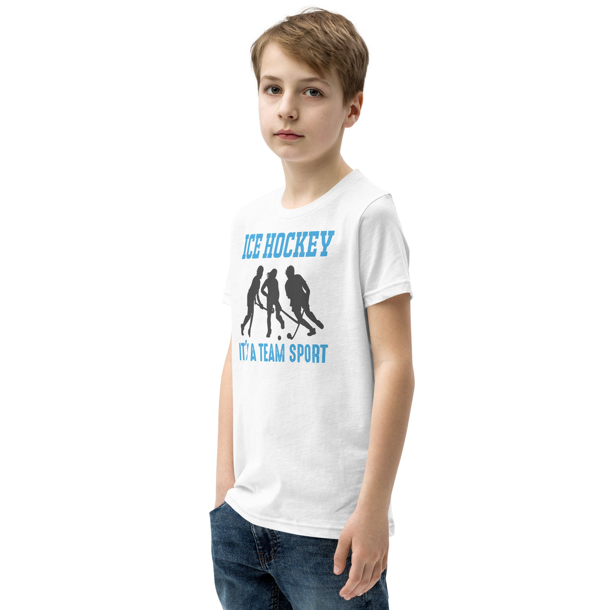 Ice Hockey It's a Team Sport Kids T-Shirt