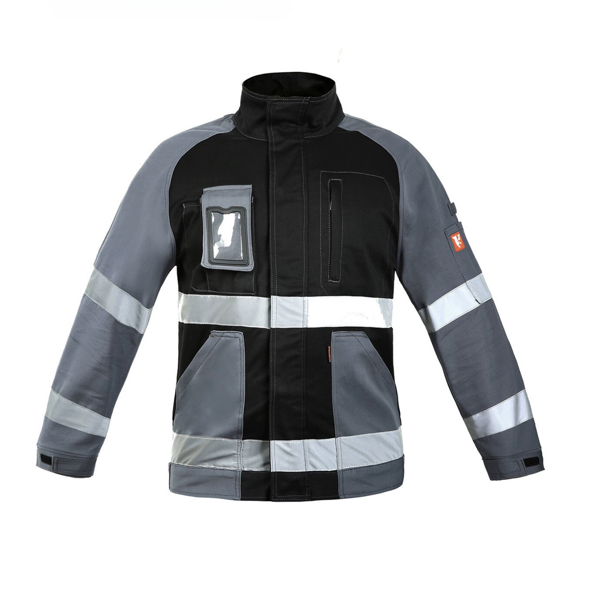 Work Jacket – Reflective Stripes, Badge Pocket & Utility Storage – Bauskydd [B232]-1