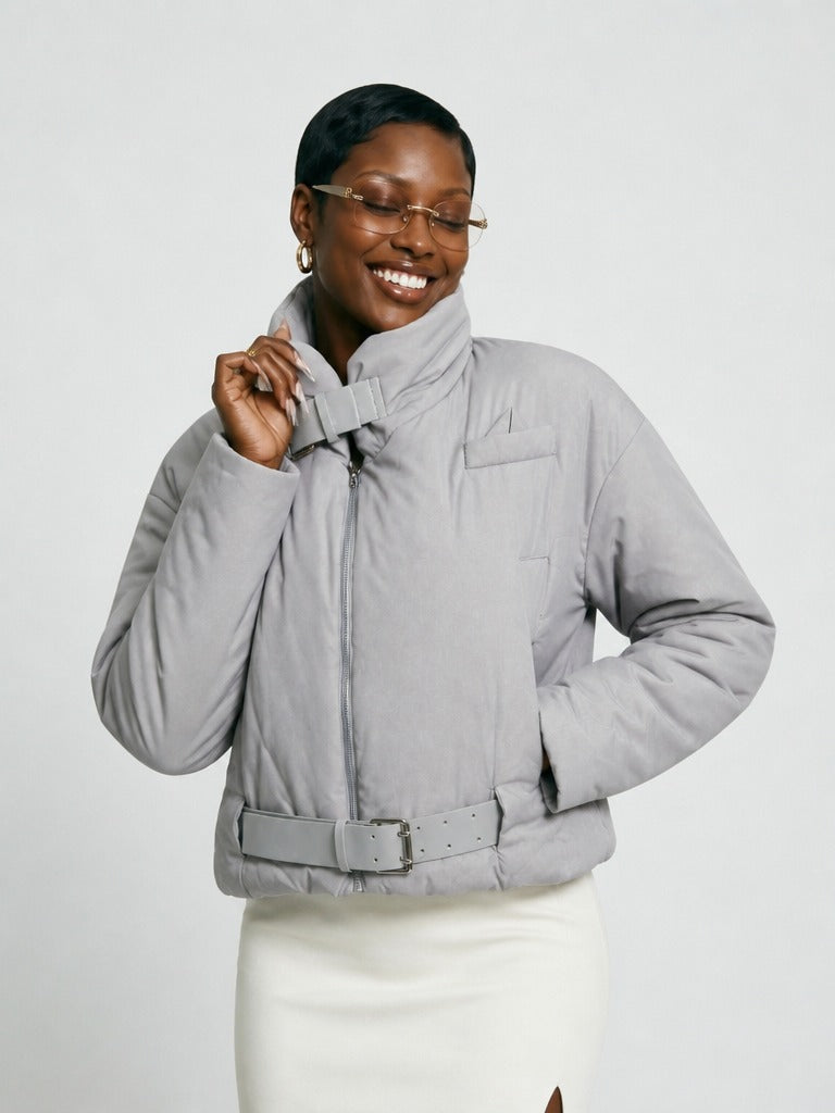 Audacious Belted Puffer Jacket-2