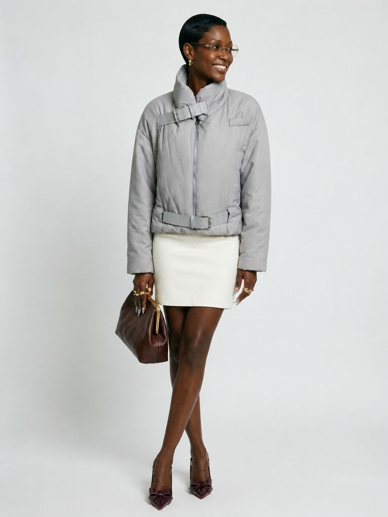 Audacious Belted Puffer Jacket-1