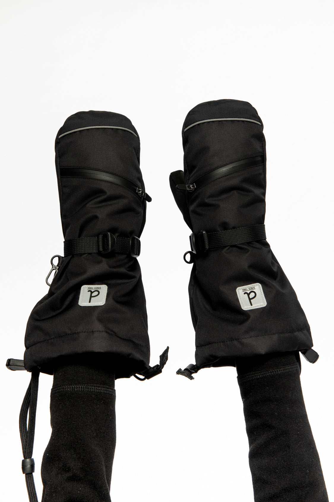 Moufles d'hiver pour enfants Teknik – Noir