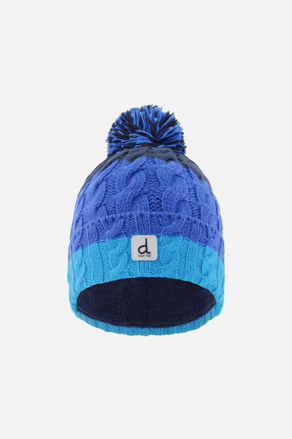 Bonnet à pompon d’hiver pour enfant – Bleu foncé