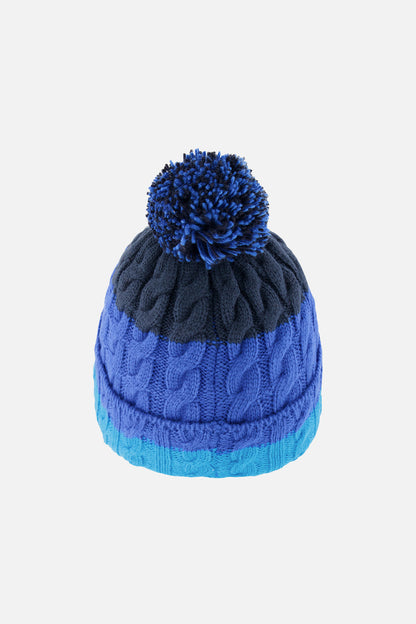 Bonnet à pompon d’hiver pour enfant – Bleu foncé