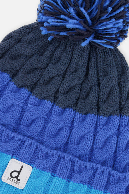 Bonnet à pompon d’hiver pour enfant – Bleu foncé