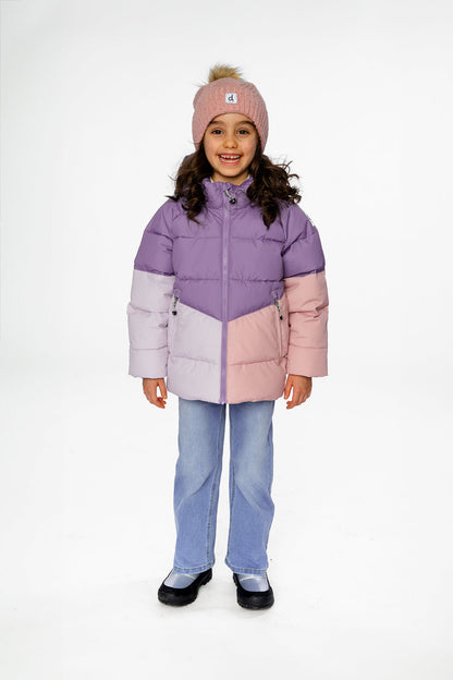 Color-Block Winter Jacket Violet-1