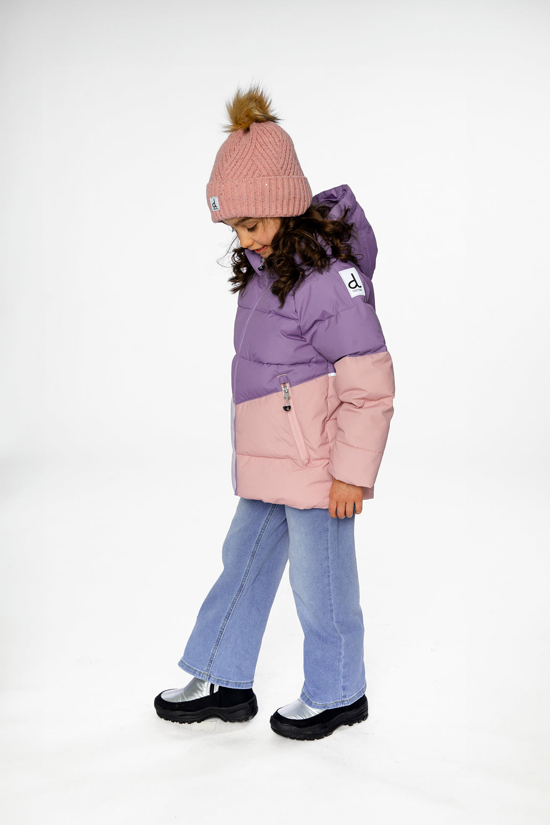 Color-Block Winter Jacket Violet-3