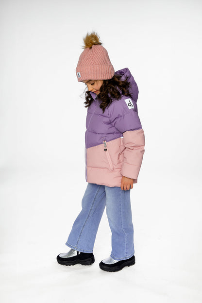 Color-Block Winter Jacket Violet-3