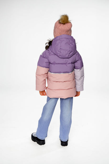 Color-Block Winter Jacket Violet-4
