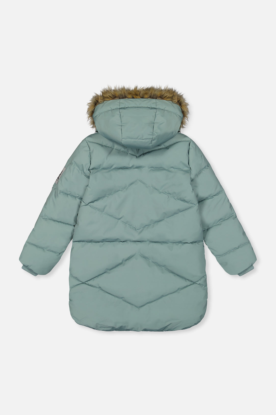 Long Winter Puffer Coat Sage Green-2