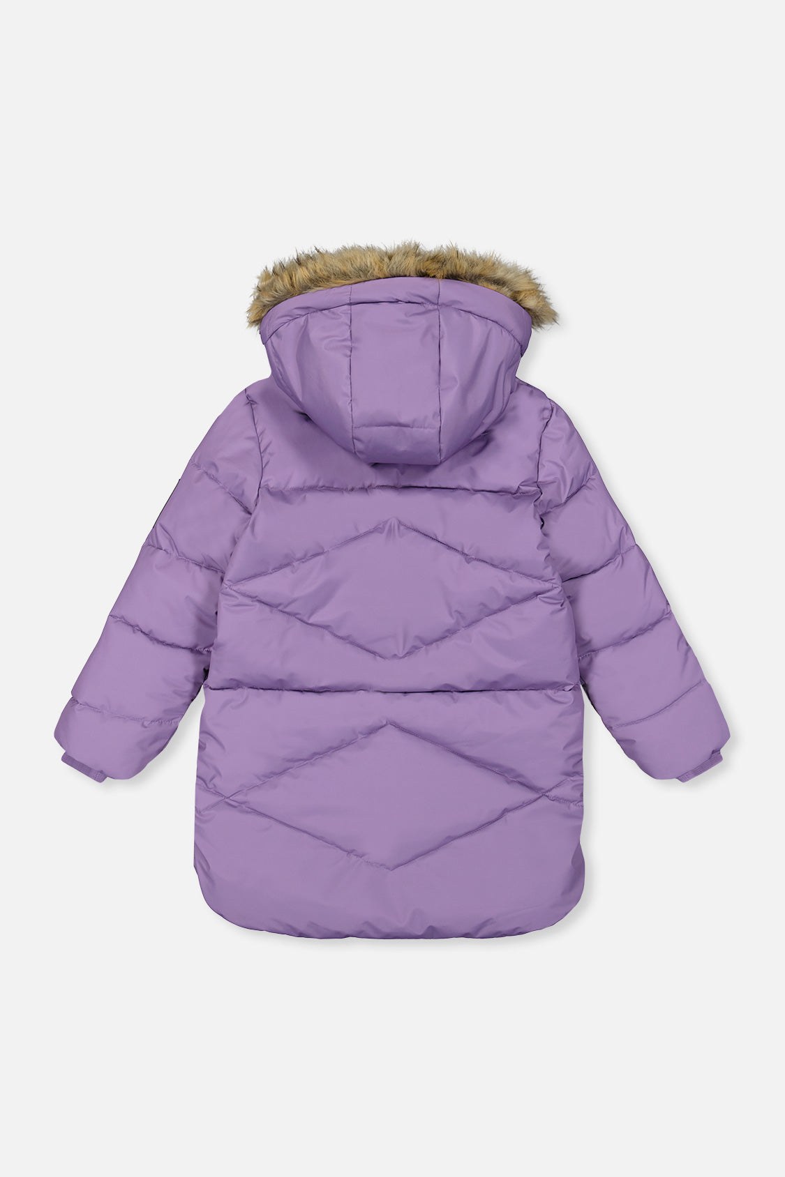 Long Winter Puffer Coat Violet-2