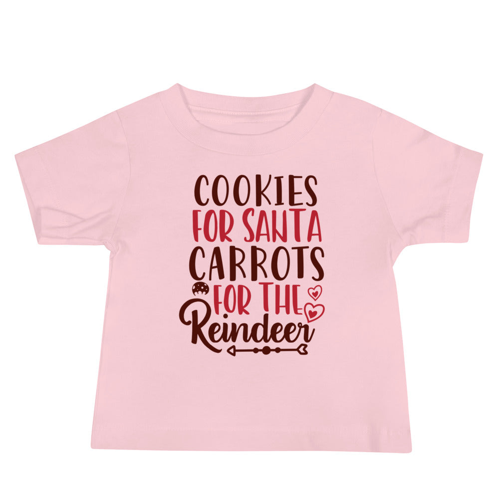 Cookies for Santa, Carrots for the Reindeer Christmas Baby T-Shirt