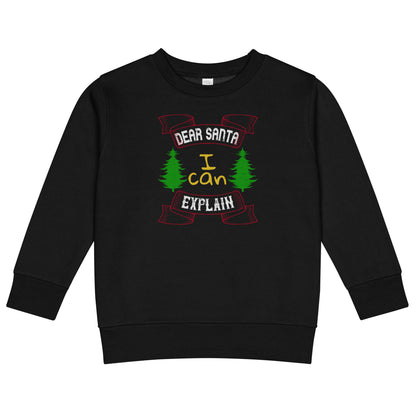 Dear Santa I Can Explain Christmas Toddler Sweatshirt