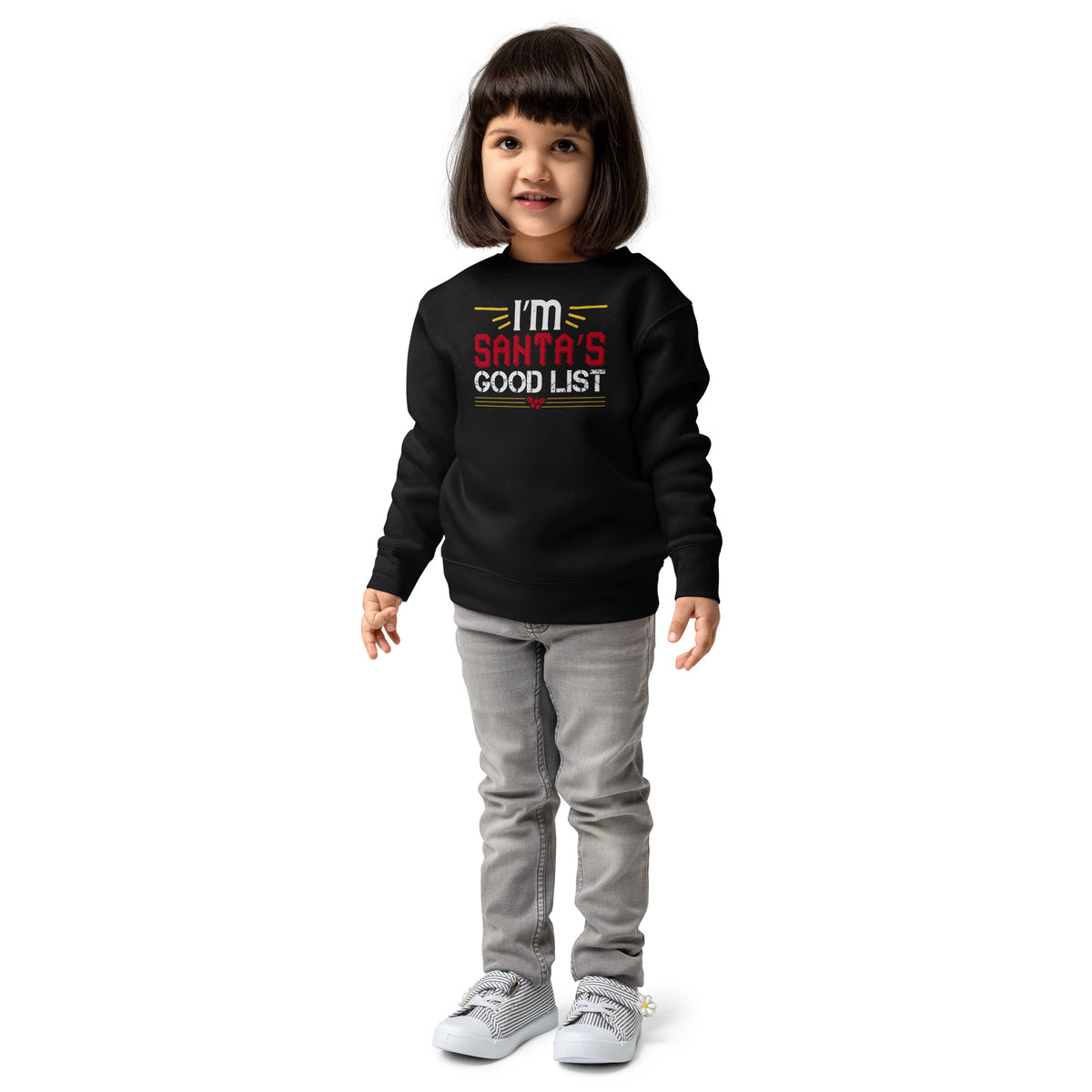 I'm on Santa's Good List Christmas Toddler Sweatshirt