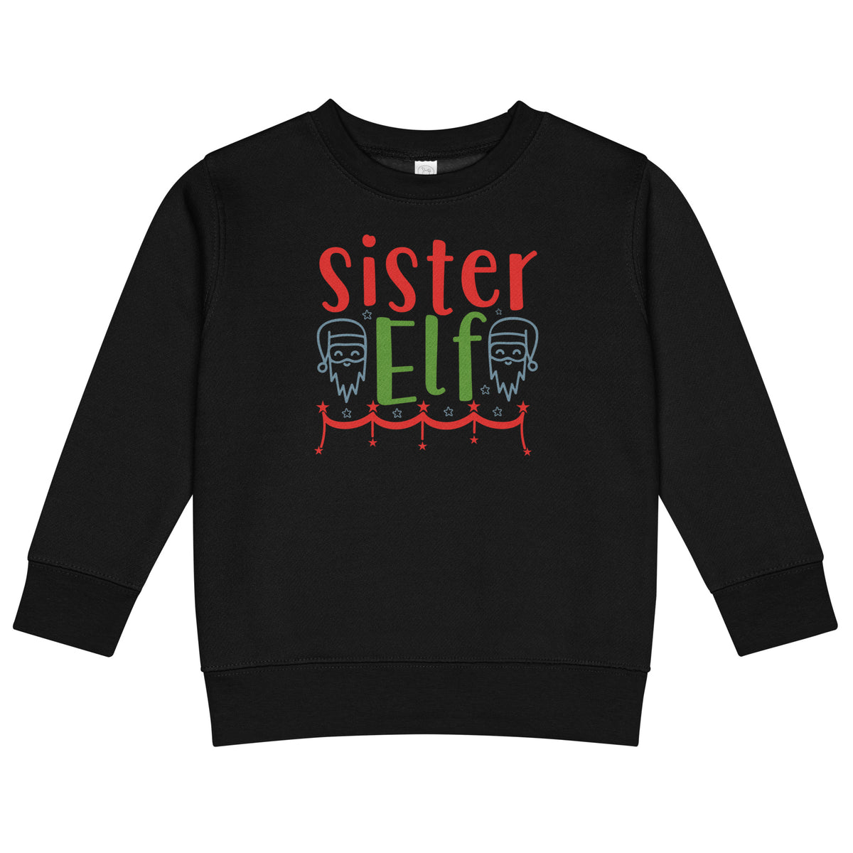 Sister Elf Christmas Toddler Sweatshirt