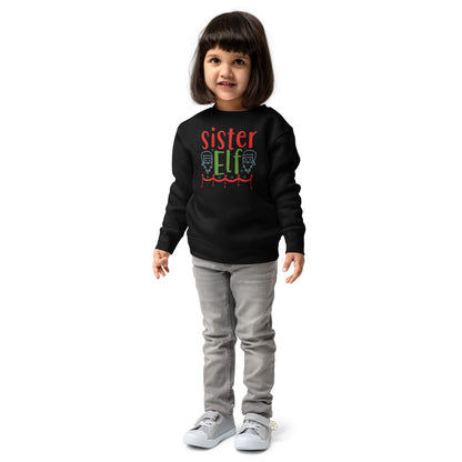 Sister Elf Christmas Toddler Sweatshirt
