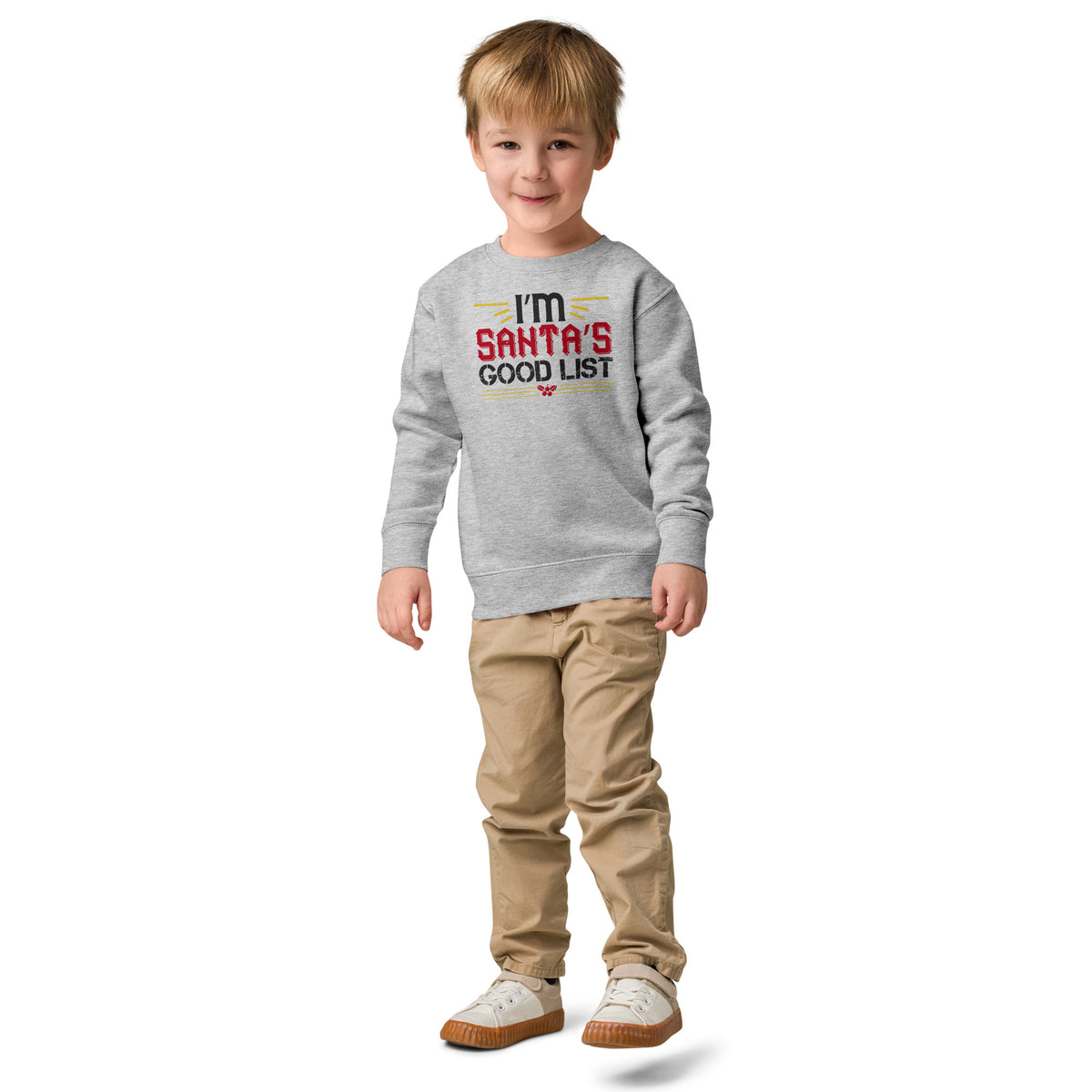 I'm on Santa's Good List Christmas Toddler Sweatshirt