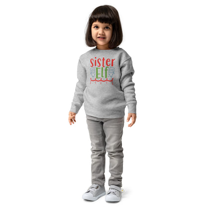 Sister Elf Christmas Toddler Sweatshirt