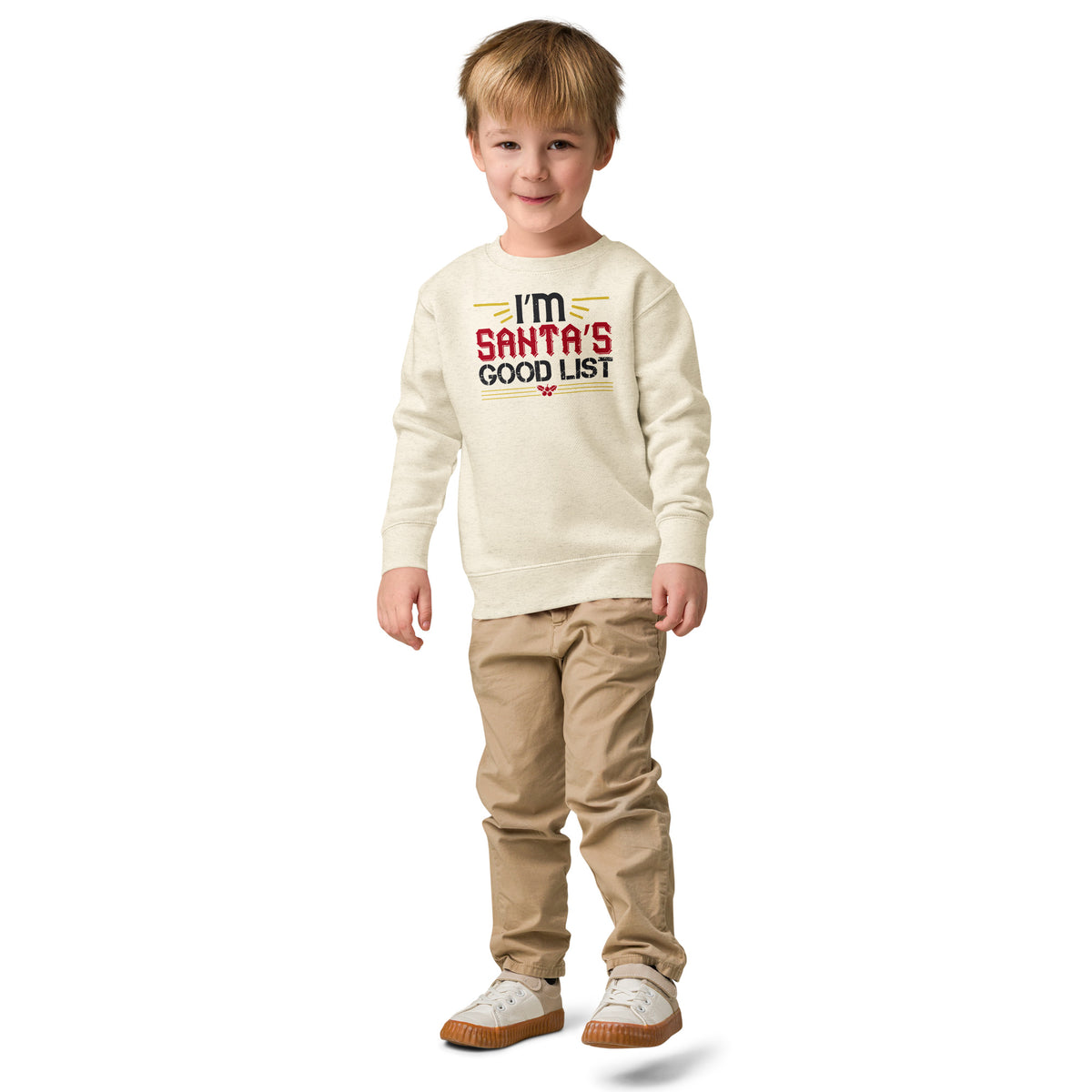 I'm on Santa's Good List Christmas Toddler Sweatshirt