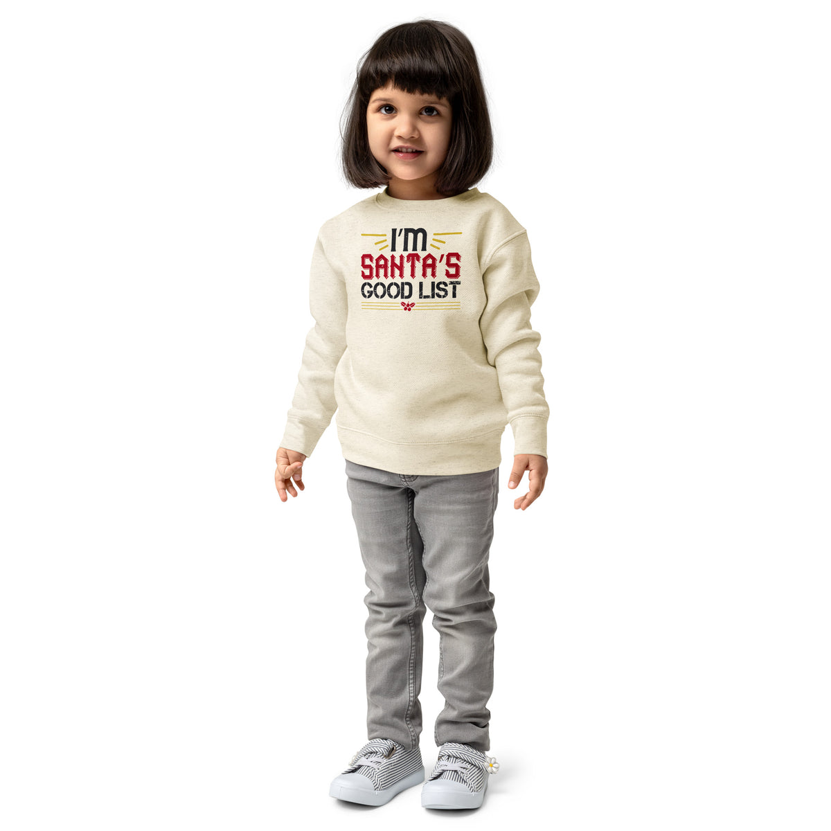 I'm on Santa's Good List Christmas Toddler Sweatshirt