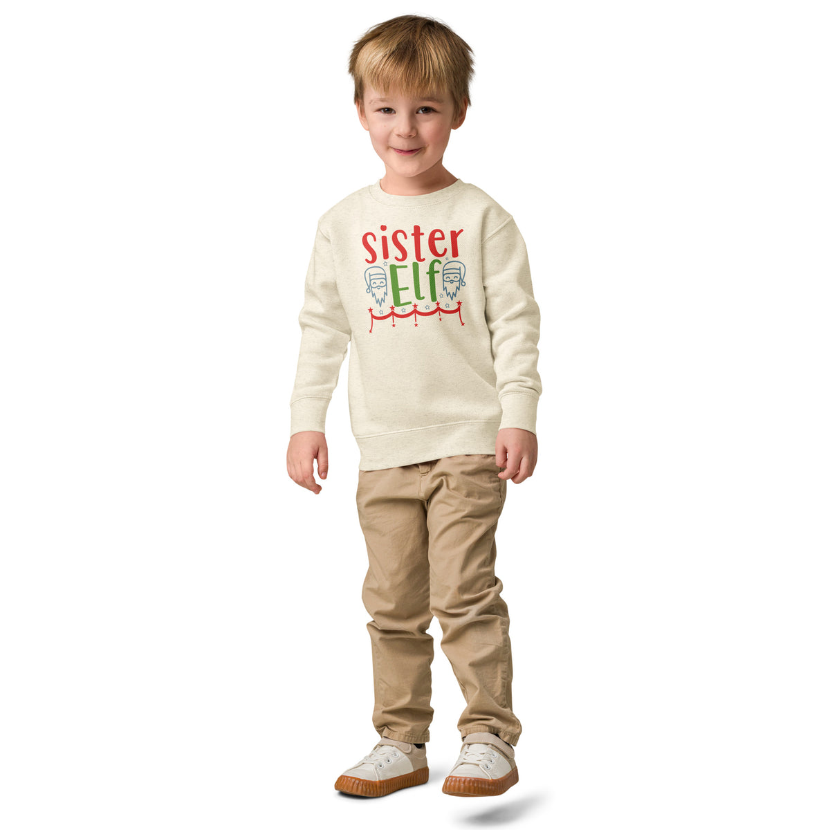 Sister Elf Christmas Toddler Sweatshirt