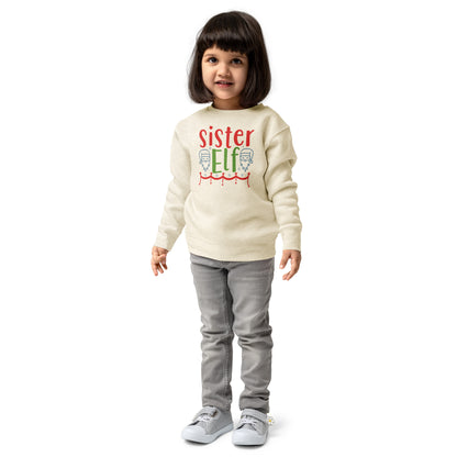 Sister Elf Christmas Toddler Sweatshirt