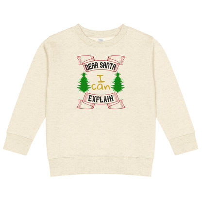 Dear Santa I Can Explain Christmas Toddler Sweatshirt