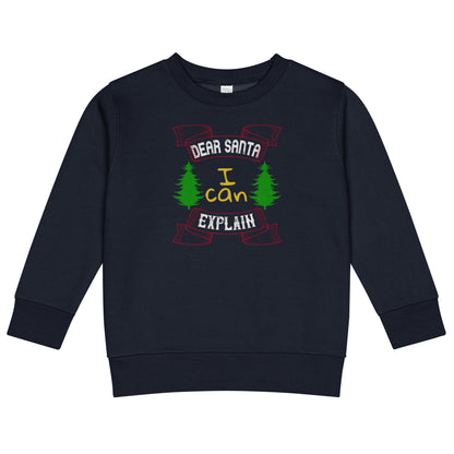 Dear Santa I Can Explain Christmas Toddler Sweatshirt