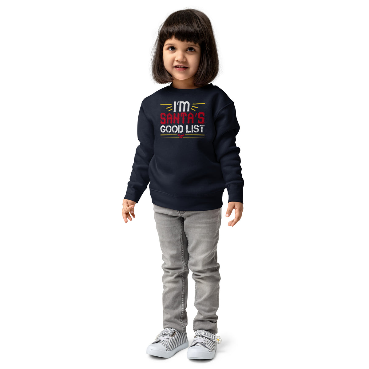I'm on Santa's Good List Christmas Toddler Sweatshirt