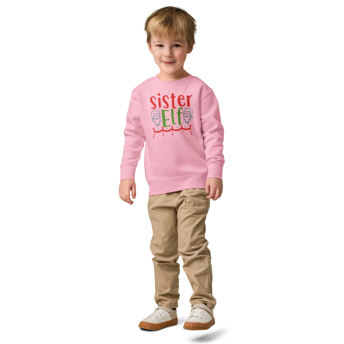 Sister Elf Christmas Toddler Sweatshirt
