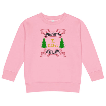 Dear Santa I Can Explain Christmas Toddler Sweatshirt