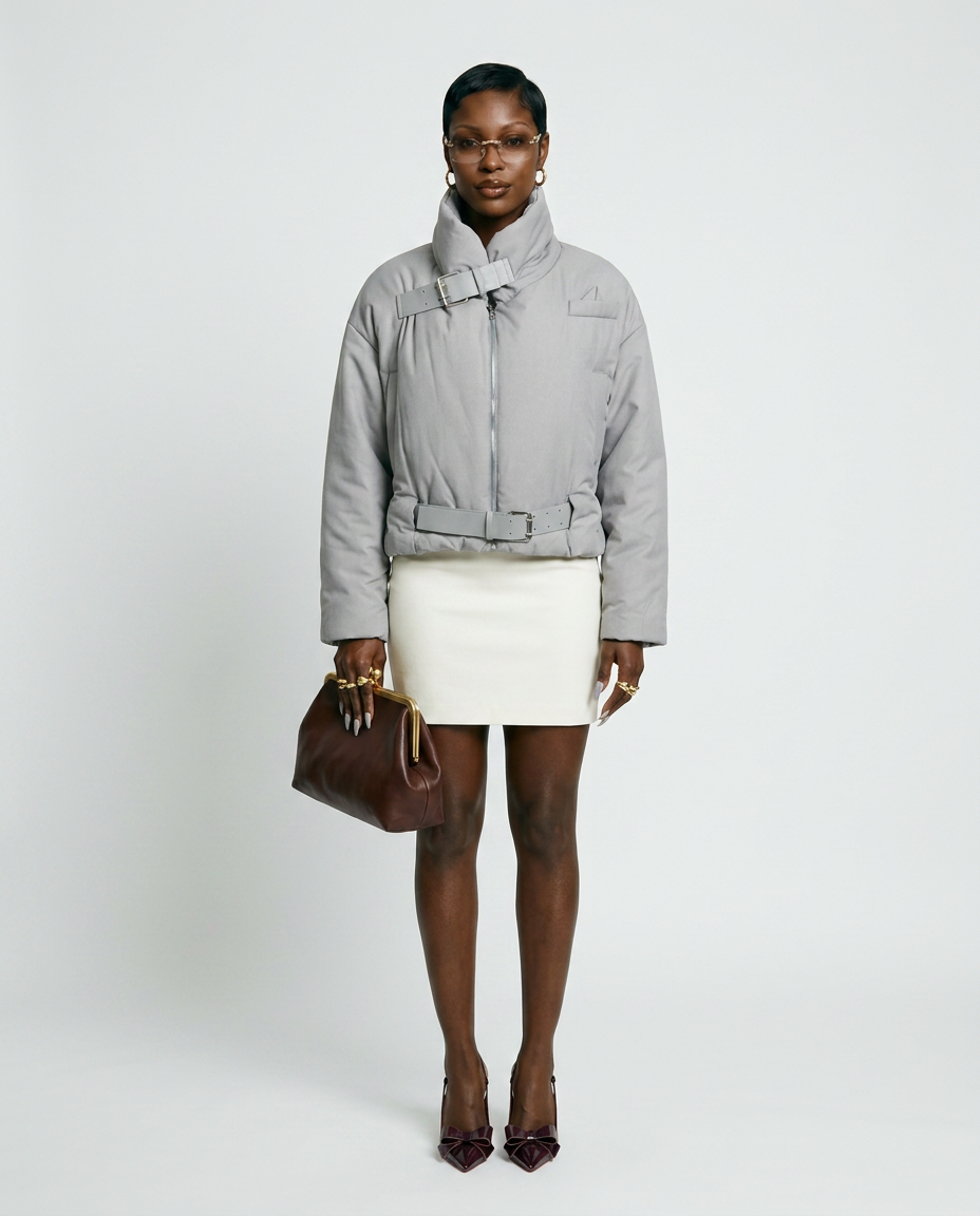 Audacious Belted Puffer Jacket-4